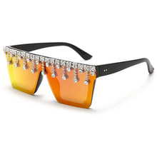 Load image into Gallery viewer, Retro Square Big Frame Diamond Sunglasses