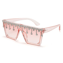 Load image into Gallery viewer, Retro Square Big Frame Diamond Sunglasses