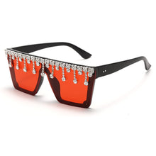 Load image into Gallery viewer, Retro Square Big Frame Diamond Sunglasses