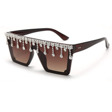Load image into Gallery viewer, Retro Square Big Frame Diamond Sunglasses
