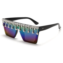Load image into Gallery viewer, Retro Square Big Frame Diamond Sunglasses
