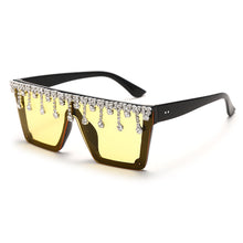 Load image into Gallery viewer, Retro Square Big Frame Diamond Sunglasses