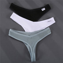 Load image into Gallery viewer, 3PCS G-string Thong Cotton Panties