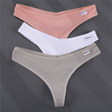 Load image into Gallery viewer, 3PCS G-string Thong Cotton Panties