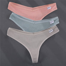 Load image into Gallery viewer, 3PCS G-string Thong Cotton Panties