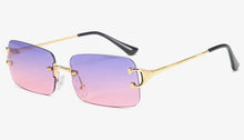 Load image into Gallery viewer, Peekaboo Rectangular Rimless Gradient Sunglasses