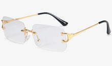 Load image into Gallery viewer, Peekaboo Rectangular Rimless Gradient Sunglasses