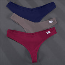 Load image into Gallery viewer, 3PCS G-string Thong Cotton Panties