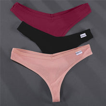 Load image into Gallery viewer, 3PCS G-string Thong Cotton Panties