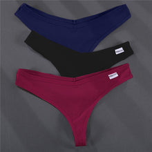 Load image into Gallery viewer, 3PCS G-string Thong Cotton Panties