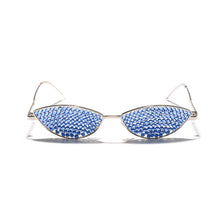 Load image into Gallery viewer, Top Brand Designer Cat Eye Sunglasses Women Small Sexy Luxury Rhinestone Sun glasses Women Vintage Eyeglasses oculos de sol