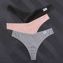 Load image into Gallery viewer, 3PCS G-string Thong Cotton Panties