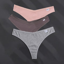 Load image into Gallery viewer, 3PCS G-string Thong Cotton Panties