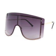 Load image into Gallery viewer, Oversized Gradient Rimless Metal Sunglasses
