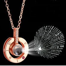 Load image into Gallery viewer, 100 Languages I Love You Projection Pendant Necklace

