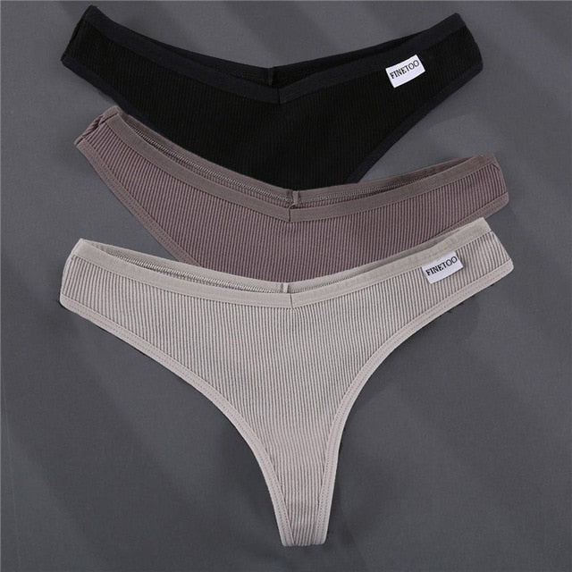 3PCS G-string Thong Cotton Panties