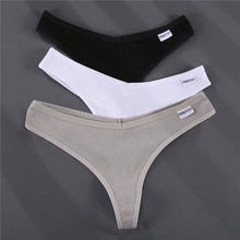 Load image into Gallery viewer, 3PCS G-string Thong Cotton Panties
