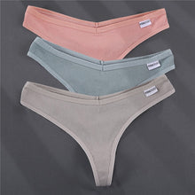 Load image into Gallery viewer, 3PCS G-string Thong Cotton Panties
