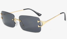 Load image into Gallery viewer, Peekaboo Rectangular Rimless Gradient Sunglasses
