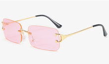 Load image into Gallery viewer, Peekaboo Rectangular Rimless Gradient Sunglasses
