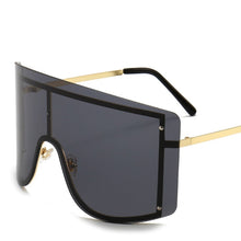 Load image into Gallery viewer, Oversized Gradient Rimless Metal Sunglasses
