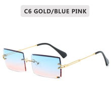 Load image into Gallery viewer, Rimless Retro Gradient Sunglasses
