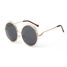 Load image into Gallery viewer, Round Oversize Alloy Hollow Frame Sunglasses
