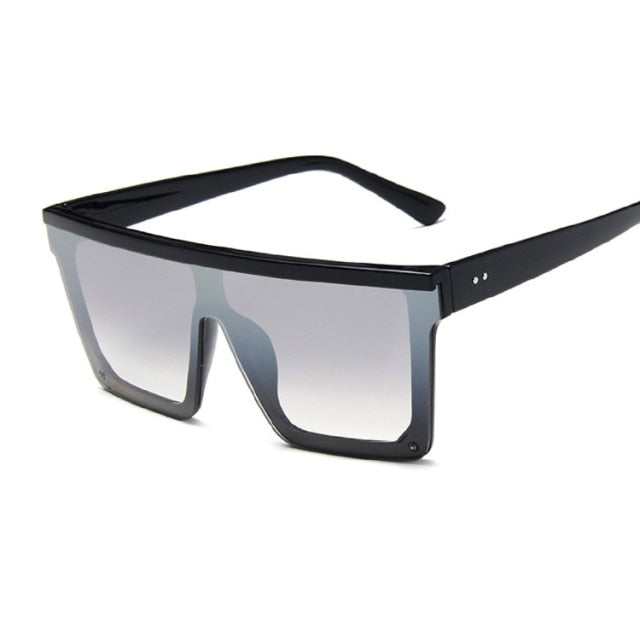 Oversized Square Reflective Sunglasses
