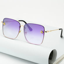 Load image into Gallery viewer, Oversize Rimless Square Bee Sunglasses
