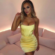 Load image into Gallery viewer, Show Stopper Mini Dress Yellow
